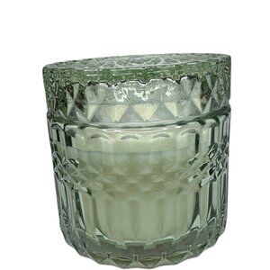 Leoben Co Vanilla Patchouli Green Glass Jar Candle, Vegan Soy Wax, 6 Oz/170 g